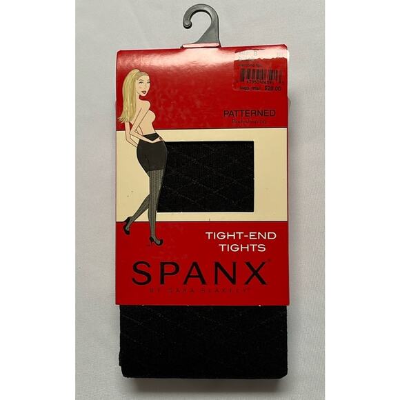SPANX Patterned Bodyshaping Tight-End Tights Black Diamond Foil Size B - Picture 1 of 8